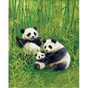 Картина по номерам "Милые панды"