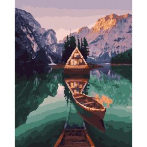 Картина по номерам "Шале у диких Альпах"