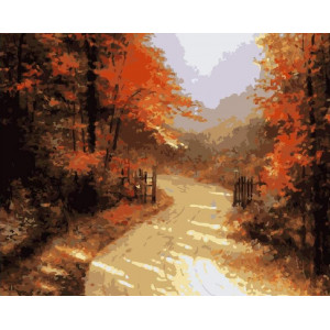 Картина по номерам "Осенняя дорога"