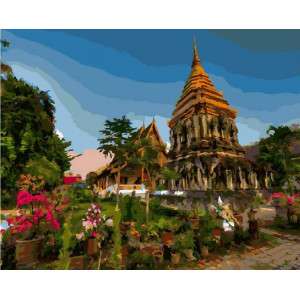 Картина по номерам "Храм Ват. Таиланд"