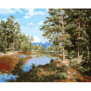 Картина по номерам "Сосновый лес"