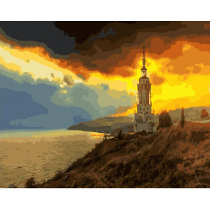 Картина по номерам "Храм-маяк Святителя Николая Чудотворца в Крыму"