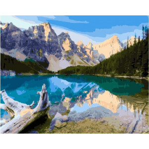 Картина по номерам "Озеро Морейн у Канаді"