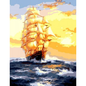 Картина по номерам "Море на заході сонця"