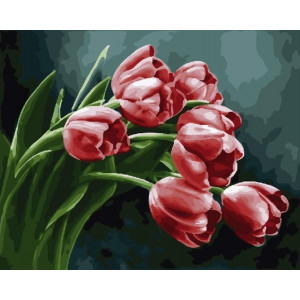 Картина по номерам "Букет тюльпанов"