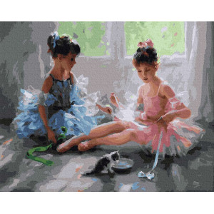 Картина по номерам "Две балерины"