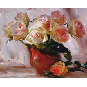 Картина по номерам "Чайні троянди"