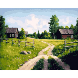 Картина по номерам "Дорога в деревню"