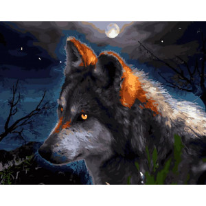 Картина по номерам "Одинокий вовк"