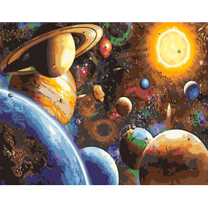 Картина по номерам "сонячна система"