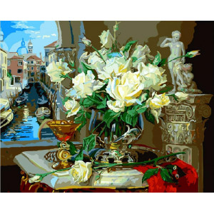 Картина по номерам "Венеция и розы"