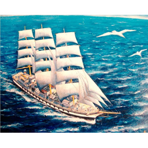 Картина по номерам "Корабель під вітрилами"
