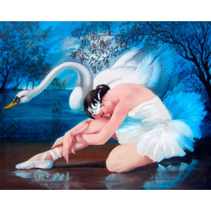 Картина по номерам "Балерина-лебедь"