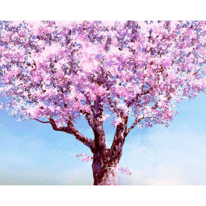 Картина по номерам "Весеннее дерево"