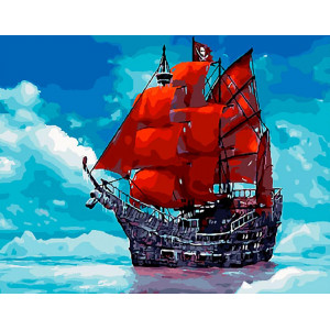 Картина по номерам "Корабель в океані"