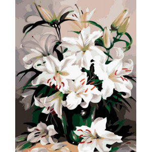Картина по номерам "Белые лилии"