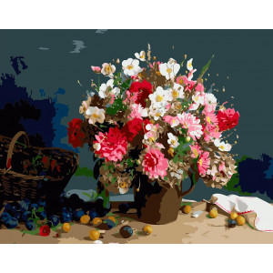 Картина по номерам "Алыча и цветы"