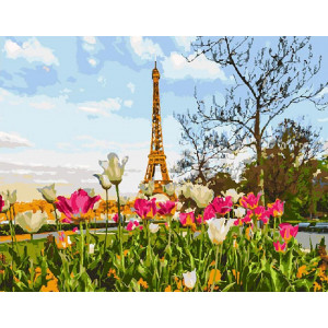 Картина по номерам "Тюльпаны в Париже"