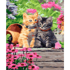 Картина по номерам "Чарівні кошенята"