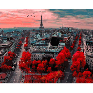 Картина по номерам "Цветущий Париж"