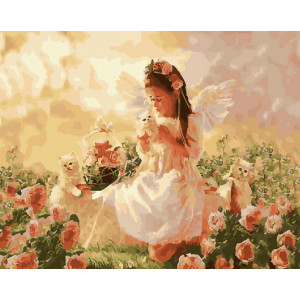 Картина по номерам "Девочка-ангелочек"