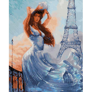 Картина по номерам "Белые краски Парижа"
