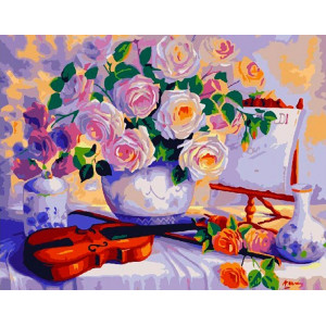 Картина по номерам "Натюрморт зі скрипкою"