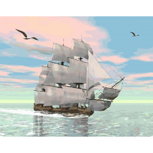 Картина по номерам "Корабель під вітрилом"