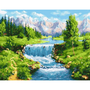 Картина по номерам "Долина водопадов"