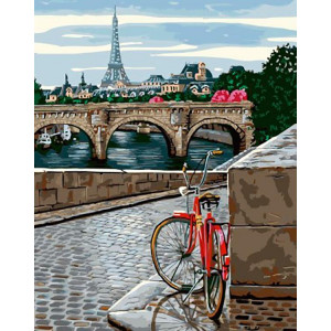 Картина по номерам "Велосипед в Париже"