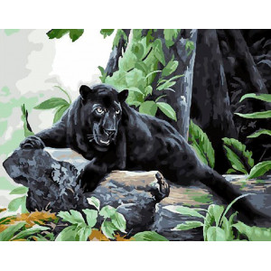 Картина по номерам "Чорна Пантера"