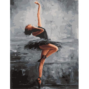 Картина по номерам "Балерина в черном"