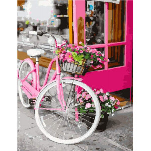 Картина по номерам "Розовый велосипед"