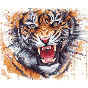 Картина по номерам "Оскал тигра"