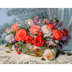 Картина по номерам "Розы на веранде"