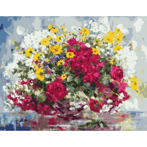 Картина по номерам "Букет польових квітів"