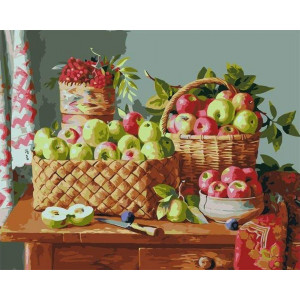 Картина по номерам "Яблочный стол"