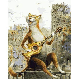 Картина по номерам "Котяча серенада"