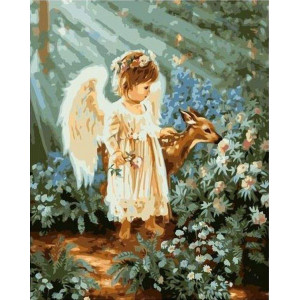 Картина по номерам "Ангел и олененок"