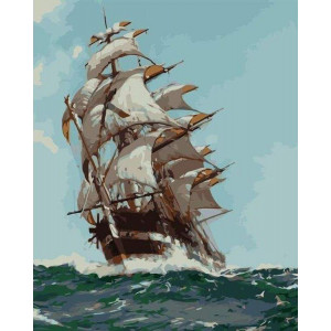 Картина по номерам "Корабль на волнах"