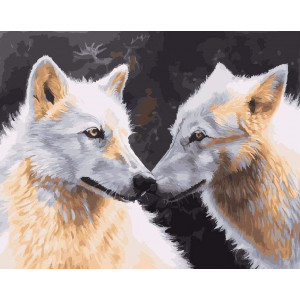 Картина по номерам "Белые волки"