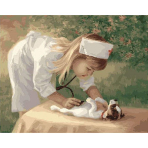 Картина по номерам "Маленькая медсестра"