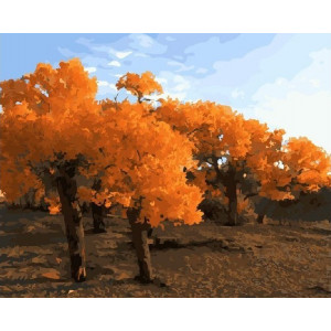 Картина по номерам "Осенние деревья"
