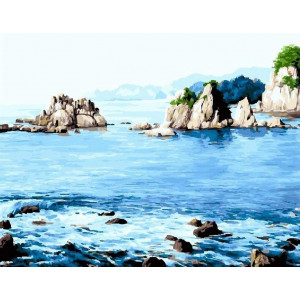 Картина по номерам "Скалы у берега"
