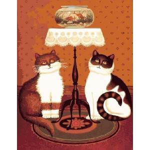 Картина по номерам "Домашние коты"