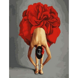 Картина по номерам "Роза балерина"