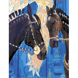 Картина по номерам "Цирковые лошади"