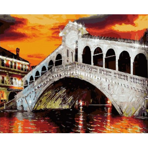 Картина по номерам "Схід сонця на мосту. Венеція"