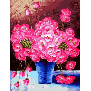 Картина по номерам "Розовые цветы"