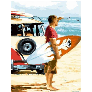 Картина по номерам "Серфингист"